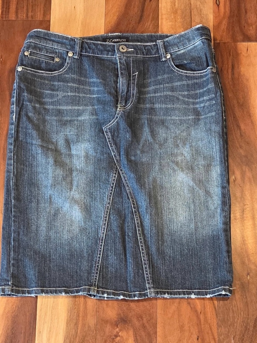 Z. Cavaricci Navy Blue Denim Skirt